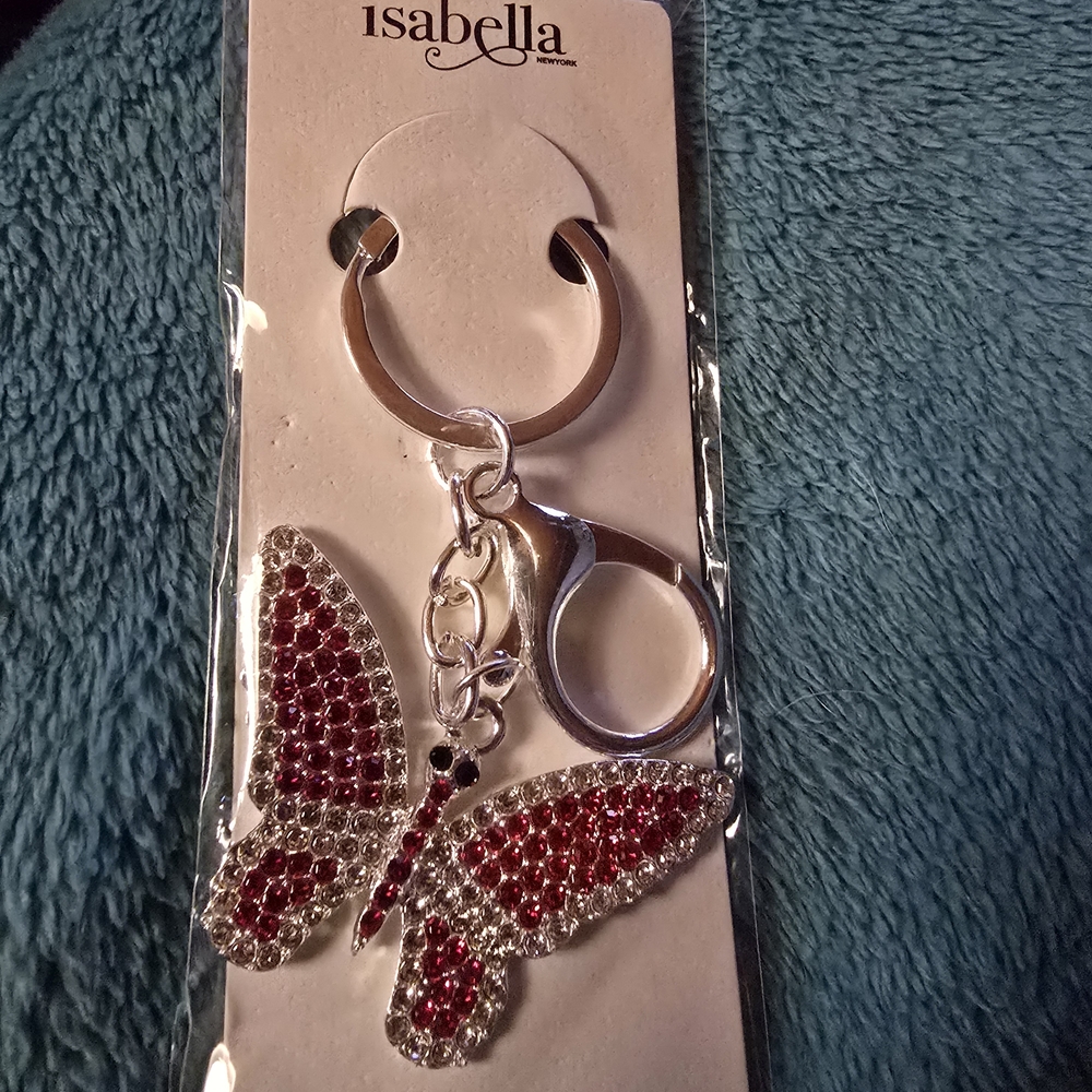 Isabella Red Butterfly Keychain